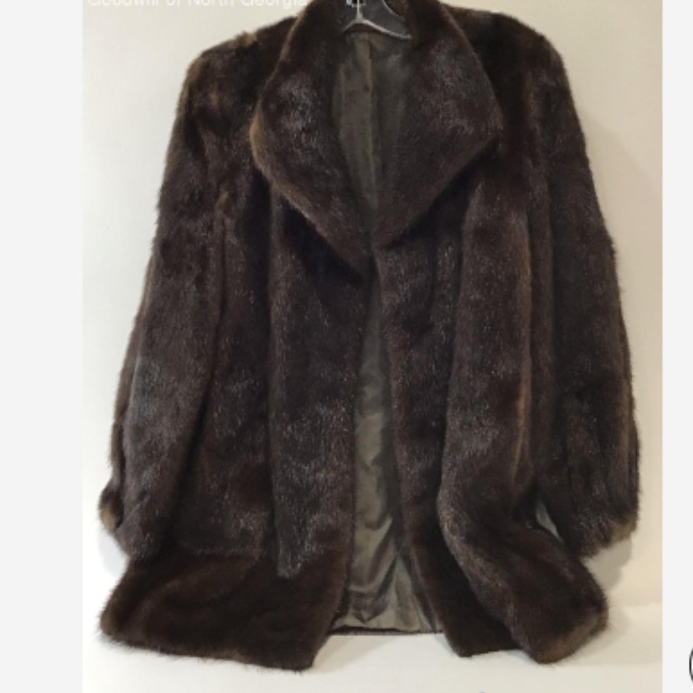 Dark Brown Mink Stoller (Size 12)